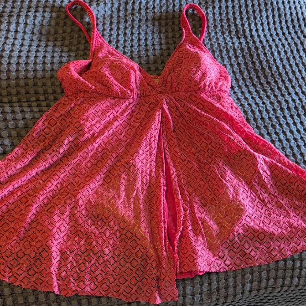 Elegant Pink One-Piece Swimsuit